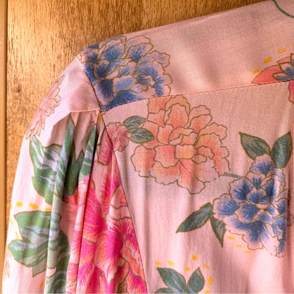 👉NOVELLA ROYALE Pink Flower Tie Up Blouse 💗 - Picture 2 of 11